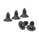 uxcell 60個のフラットヘッドトルクスねじ M6 x 12mm 304ステンレス鋼製のカウンターシンク自己穿孔防盗木ねじ T30ビットに適合 木材 フェン...