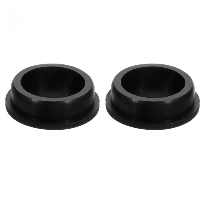 uxcell 2個入り 黒いプラグホール 48-49mm/1.89-1.93" 穴用ゴムボタンプラグ
