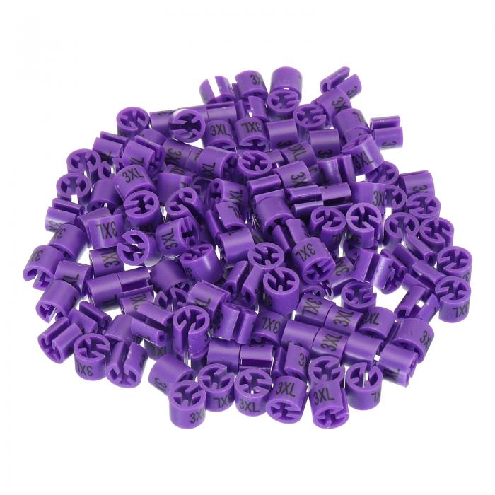 uxcell 衣類ハンガーマーカー 3XL サイズタグ 160 個 3.5mm ロッド 衣類サイズ ハンガークリップに適合 衣類ハンガー用衣類カラーコーディング...