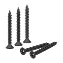uxcell 40個のフラットヘッドトルクスねじ M4 x 35mm 304ステンレススチール製のカウンターシンク自己穿孔防犯木ねじ T20ビットに適合 木材 ...