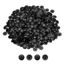 uxcell プラスチック製のねじキャップカバー 直径12mmの装飾用タッピングねじカバー キャビネット用ねじカバー 本棚用ねじセット 黒 300個入り