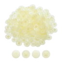 uxcell プラスチック製のねじキャップカバー 直径17mmの装飾用タッピングねじカバー キャビネット用ねじカバー 本棚用ねじセット ベージュ色 300個入り