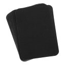 uxcell 12枚セットの衣類用アイロンパッチ 補修パッチ アイロンで接着 4.1"x3" 洋服 パンツ バッグの穴補修 装飾(黒色)