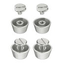 uxcell 4セットリベットスタッドハンドバッグ財布足1/2