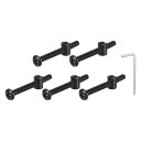 uxcell 5個セット 六角ソケットヘッドボルトバケットナット M6 x 60mm ソケット家具ベッドボルトバケットナット チェア用 黒