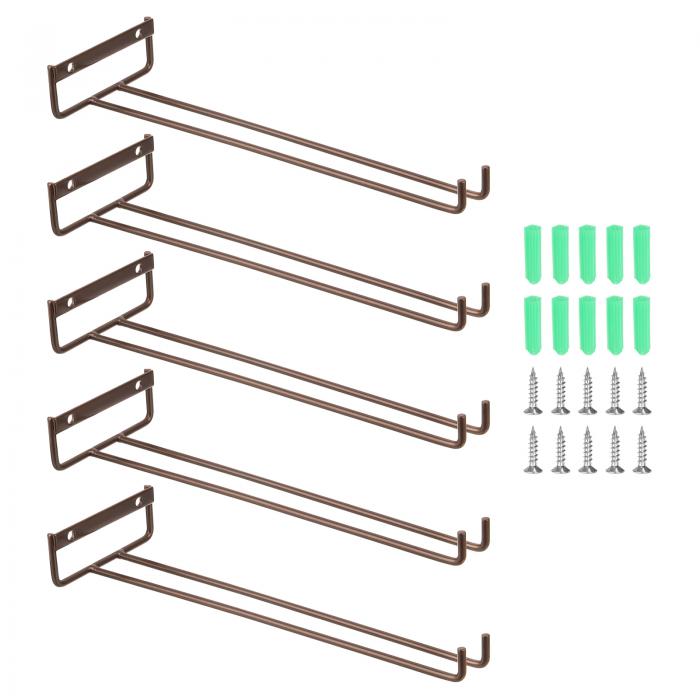 【期間限定10％OFF】uxcell ワイングラスラック5個セット 11.81"のアイアン製ワイングラスラック キャ..