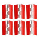 uxcell アクリルヒンジ6個セット 45x34mmの自己粘着クリアヒンジ ステンレススチールシャフト付きの連続ピアノヒンジ キャビネット 引き出し ディスプ...