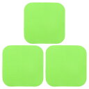 uxcell 3個セットのゴム製ジャーオープナークリップ パッド マルチ機能の断熱防滑クリップ パッド 緑色の正方形 簡単に開けるためのキッチンツール