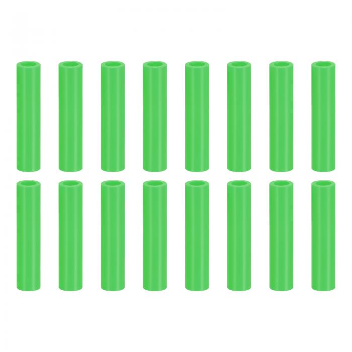 uxcell 16個のシリコンストロー先端カバー メタルストローカバー 8mm/0.31" ODステンレススチールストローに適合する柔らかい再利用可能ストロー先端（緑 42mm長）