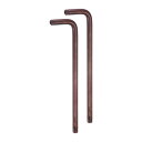 uxcell T40トルクスレンチスターキー2個セット 140mm / 5.51" 長いアーム L字型 6ポイ ントレンチ S2鋼製ハンドツール 自動車 / 家庭修理用