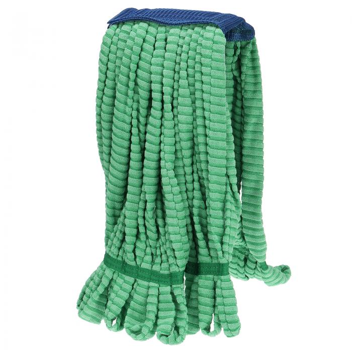uxcell 業務用モップヘッドの交換用 吸収性 マイクロファイバー ウェット/ドライモップ 床掃除用モップヘッド ホーム 産業用 16 Oz 90 cm 緑