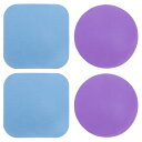 uxcell 4個セットのゴム製ジャーオープナークリップ パッド マルチ機能の断熱防滑クリップ パッド ジャーの簡単な開封のためのキッチンツール(ブルーパープル...