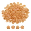uxcell プラスチック製のねじキャップカバー 直径17mmの装飾用タッピングねじカバー キャビネット用ねじカバー 本棚用ねじセット ペールイエロー 300個...