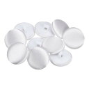 uxcell 10個入り 32L ファブリッククロスカバーボタン 20mm 円形プラスチック製ボタン スーツ ドレス レディースシャツ用 ホワイト