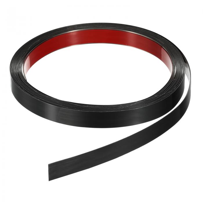 uxcell 剥がして貼るトリム モールディング＆壁トリム 自己粘着性ビニール壁ベース 黒 16.4フィート×0.6