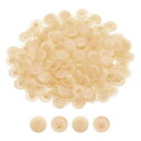uxcell プラスチック製のねじキャップカバー 直径17mmの装飾用タッピングねじカバー キャビネット用ねじカバー 本棚用ねじセット ホワイトメイプル色 30...