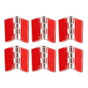 uxcell アクリルヒンジ6個セット 30x35mmの自己粘着クリアヒンジ ステンレススチールシャフト付きの連続ピアノヒンジ キャビネット 引き出し ディスプ...