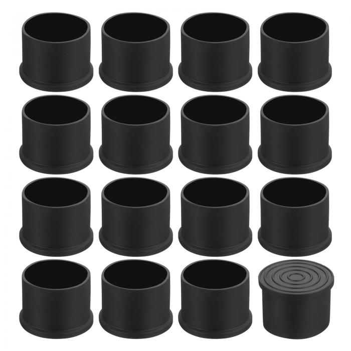 uxcell 28個 椅子脚キャップ 35mm（1-3/8インチ） 非マーキングPVC製椅子脚先キャップ 滑り止め椅子脚床保護具 家具用 丸いテーブルカバーエンドキャップ 黒
