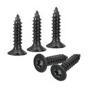 uxcell 50個セット フラットヘッドトルクスねじ M5 x 20mm 304ステンレススチール カウンターシンク 自己穿孔防盗木ねじ T25ビット対応 木材 フェンス デッキ用(黒)(4)