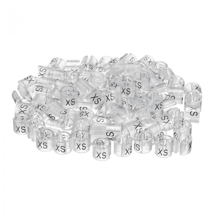 uxcell 衣類ハンガーマーカー XS サイズタグ 160 個 3.5mm ロッド 衣類サイズ ハンガークリップに適合 衣類ハンガー用衣類カラーコーディングラ...