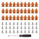uxcell 金属製ツリースパ イ クとスタッド 50セット 12mm x 8mm ネジ留め オレンジ