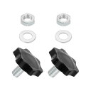 uxcell 2個セット M8 x 12mm スターノブ プラスチック製の六角形クランピングノブネジ 傘ベース交換機械用のノブハンドル交換品 ワッシャーナット付...