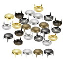 uxcell 80個入りのミックスカラーのラウンドドームリベット 12mm真鍮ス パイ クスタッズ パンクロ ックのネイルヘッド クロービーズ アソートキット ...