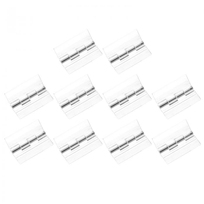 uxcell 10個セット アクリルヒンジ 45x34mm クリア 折りたたみヒンジ ステンレス製シャフト 透明ハード..