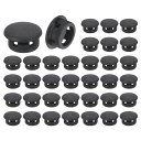 uxcell 36個入り 丸いプラスチックプラグ 黒チューブエンドキャッププラグ 10mm(0.39インチ) 家具脚パイプ挿入 椅子 ソファ テーブル 棚 保護...