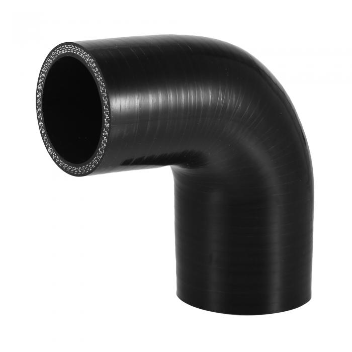 X AUTOHAUX 1個 内径45-51mm 長さ90mm 90度 ブラック カー シリコンホース シリコンチューブ インタークーラー ターボインテークラジェーターホース 耐圧力 耐久 耐熱ホース 耐寒 冷却 接続ホース クーラントホース 自動車 建設機械 工業 汎用