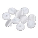 uxcell 10個入り 16L ファブリッククロスカバーボタン 10mm 円形プラスチック製ボタン スーツ、ドレス、レディースシャツ用 ホワイト