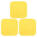 uxcell 3個セットのゴム製ジャーオープナークリップ パッド マルチ機能の断熱防滑クリップ パッド イエロー 四角形 簡単に開けるためのキッチンツール