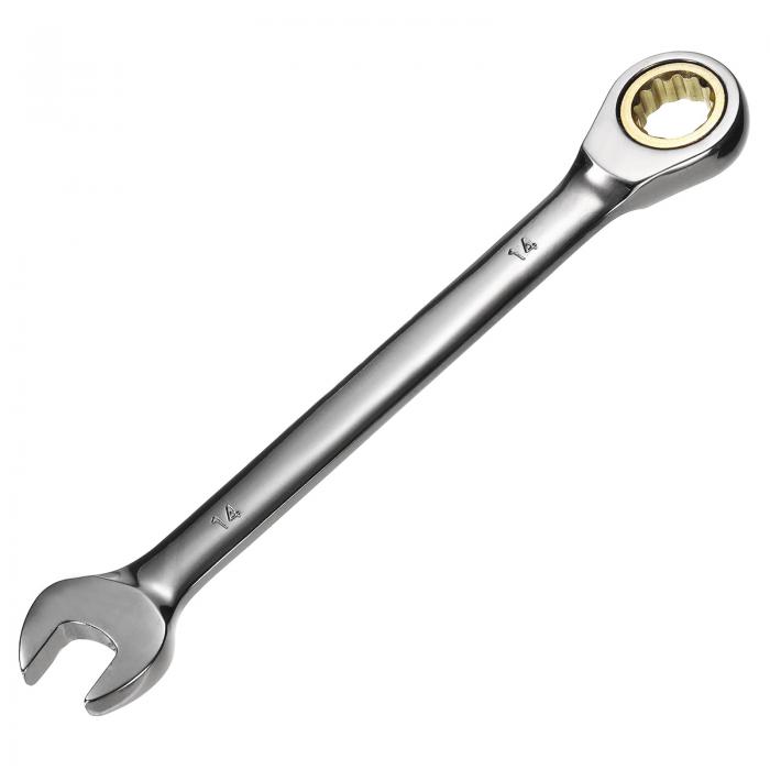 uxcell ラチェットレンチ メトリック 14mm 12ポ イント 72ティース ラチェットボックスエンド および 14mm オープンエンド クロムバナジウム鋼 黒ニッケルメッキ コンビネーションレンチ ホーム オート修理 機械メンテナンス