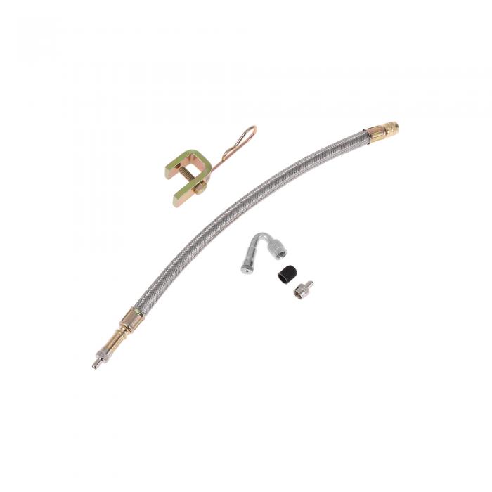 ACROPIX 1セット 45度の銅製 タイヤバルブ延長アダプター 柔軟なステンレス製 300mmタイヤバルブ延長アダプター 車両用 オートバイ用 RV用 トラック用 自転車用