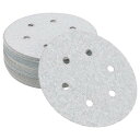 Hihaha サンドペーパーフック&ループサンディングシート150x150mm ホワイト 120番目のラウンド効率的な研磨と研磨自動車製造および修理木工作品