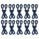 uxcell フックとアイ 14個 - 衣類 スカート 裁縫DIYクラフト用 ポリエステル製カバー付きフックとアイ クロージャー(ネイビーブルー 27mm 長さ...