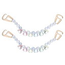 uxcell シュー装飾チェーン クロッグサンダル 靴チェーンアクセサリー ビーズシェイプ 靴の装飾 DIY 誕生日 女性 ギフト用 色とりどり 2個