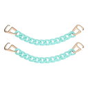 uxcell シュー装飾チェーン クロッグサンダル 靴チェーンアクセサリー 丸い形状 靴の装飾 DIY 誕生日 女性 ギフト用 緑 2個