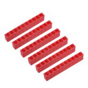 uxcell 10穴ドライバービットホルダー プラスチック 六角シャンク収納ケース 直径7.2 mm レッド 6個