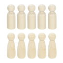uxcell 30個 木製ペグ人形 2.95インチ 男性と女性 未完成 人形 木製フィギュア ペイント DIYアート クラフト 落書き用 装飾的なペグ人形