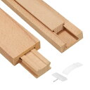 uxcell 木製引き出しスライド 13-3/4"(35センチ)クラシックウッドセンターガイドトラ ック プラスチックスライドグライド ブ ラケット付き 木製引き出しスライドボトムレール交換用