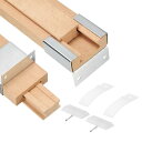 uxcell 木製引き出しスライド2セット 13-3/4"(35センチ)クラシックウッドセンターガイドトラ ック 金属プラスチックスライドグライド ブ ラケット付き 木製引き出しスライドボトムレール交換用