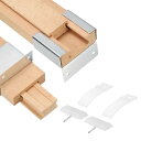 uxcell 木製引き出しスライド2セット 9-7/8"(25センチ)クラシックウッドセンターガイドトラ ック 金属プラスチックスライドグライド ブ ラケット付き 木製引き出しスライドボトムレール交換キット