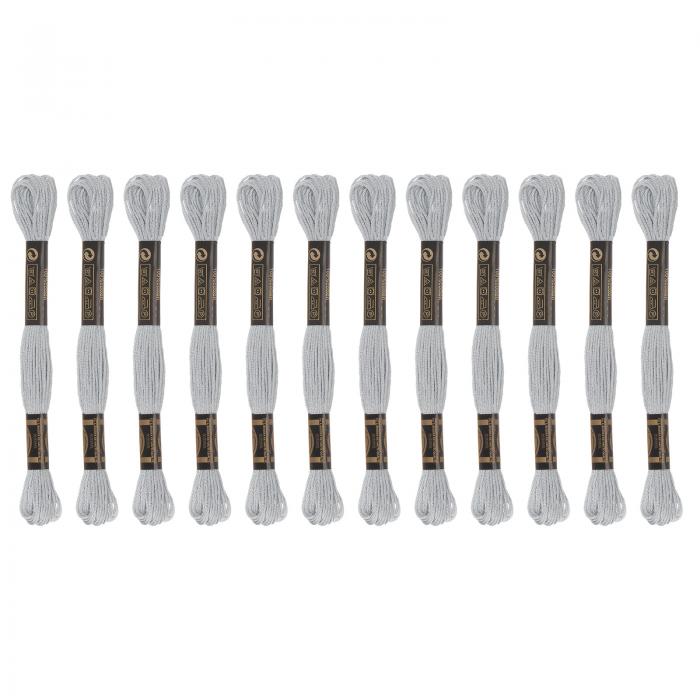 【期間限定10％OFF】uxcell 12かせ刺繍糸 エジプト長綿 クロスステッチ糸 DIY ブレスレット糸紐や工芸品の縫製用 8 M パールホワイト/白 6002