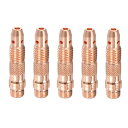 uxcell 5個セット T I G溶接コレットボディ 10N25 (1/8