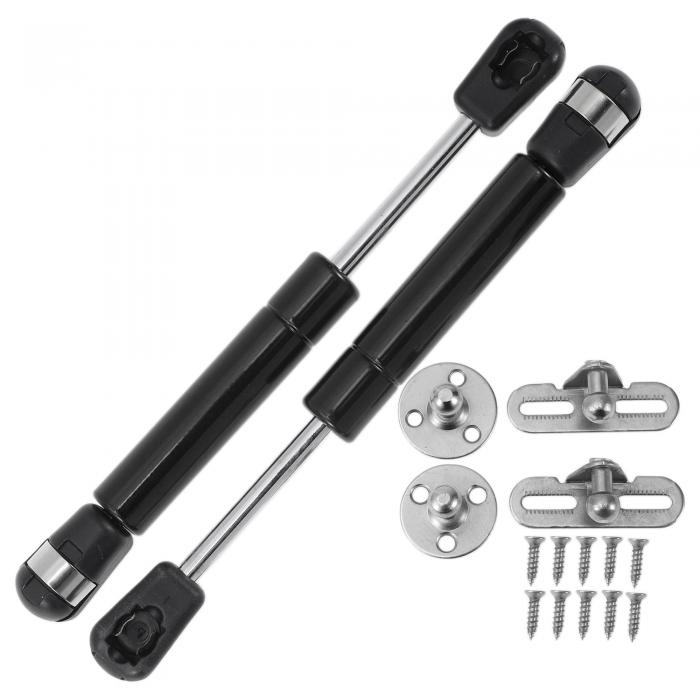 X AUTOHAUX 150mm/5.91インチ ガスストラット 22N ガススプリング ブラック カーボンスチール 2セット ..