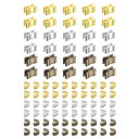 uxcell ジッパースライダーリテーナー バッグ コート ジャケット用の#5トップストッパー&ボトムストップ クローズドエンドジッパー交換用(メタリック黒色 ...