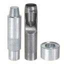 uxcell アイレット穴パンチダイツール 20mm/0.79" レザーホローホールパンチ 20mm 取り付けツール 45# スチールアイレットグロメットセッティングツールキット ベース付き ファブリック衣類クラフトバッグ用