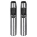 uxcell レザー用ホローパンチ2個セット 15mm 円形穴パンチツール ベルトパンチャー カーボンスチール製 シングルパンチ ウォッチベルト カット レザー...