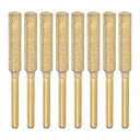uxcell ダイヤモンドチェーンソー研磨ビット シリンダーヘッド チタンメッキ 電動チェーンソーグラインダー 4.8 mm 8個